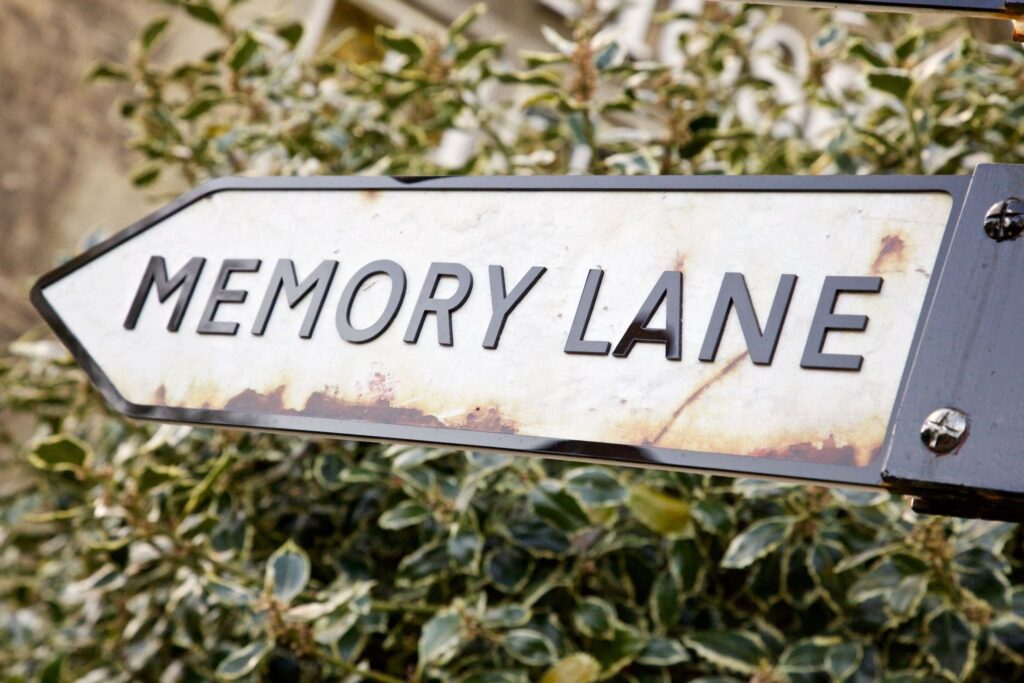 Remember walking down Memory Lane? The sign said so.