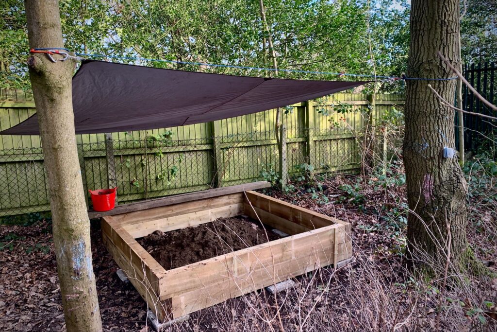 Forest School digging area.